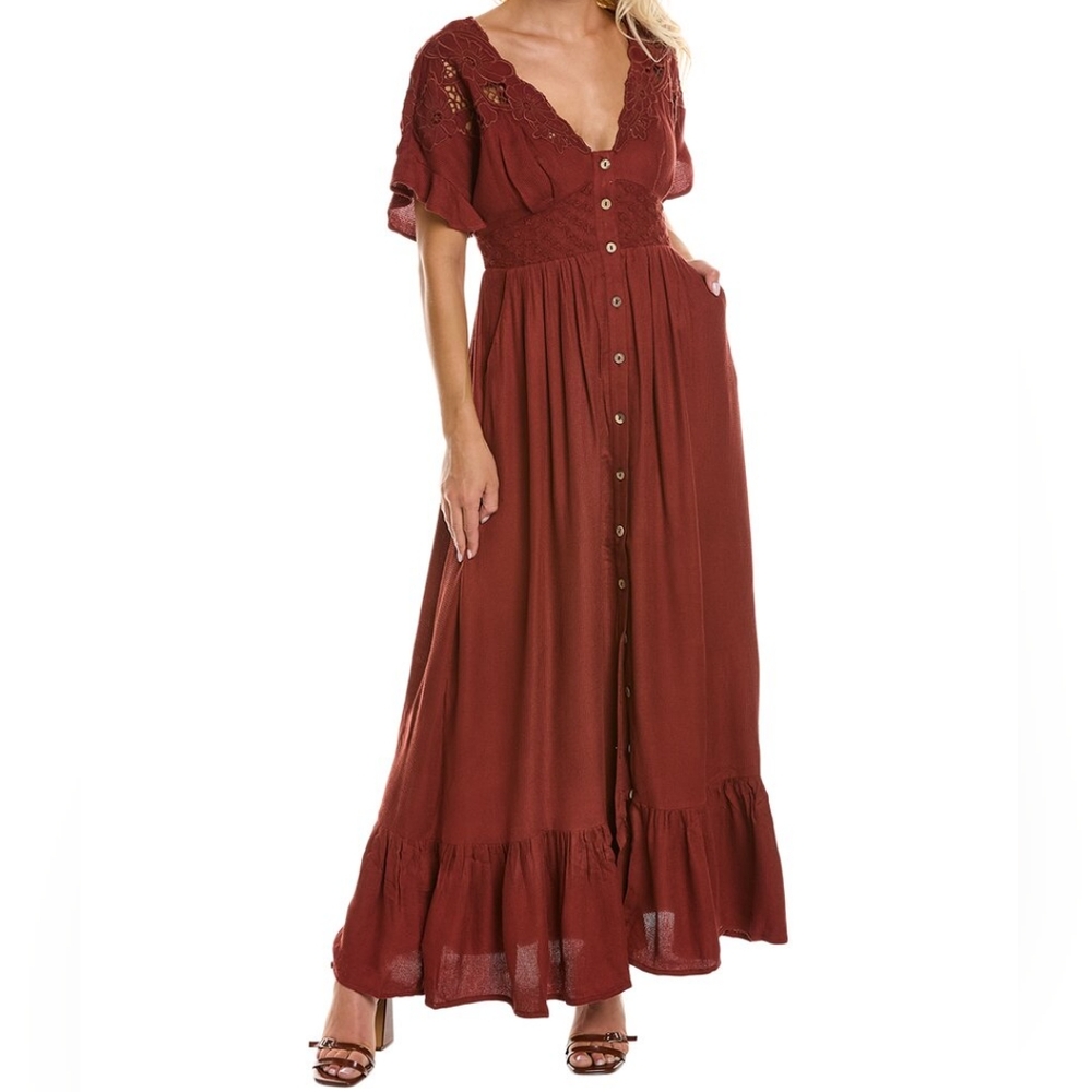 Free People Rust Maxi Dress